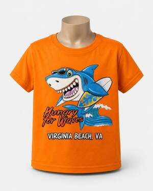 Sunsations Infant 'Hungry for Waves' Virginia Beach Shark Graphic T-Shirt